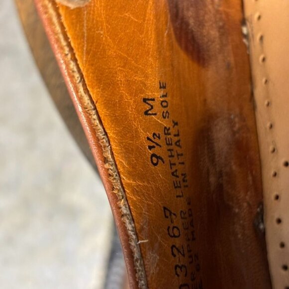 Vintage Tacco Comfort Brown Leather Mens Lace-Up Dress Shoes 9.5 M - Picture 3 of 9